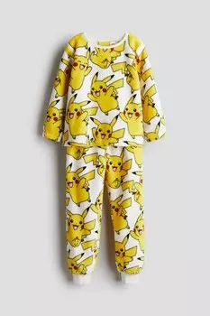 Велюровая пижама H&M, белый