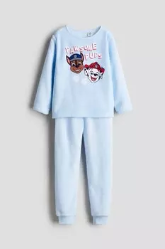 Велюровая пижама H&M, голубой