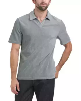 Велюровая рубашка-поло с короткими рукавами в рубчик Elie Tahari, цвет Teal