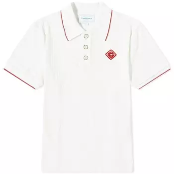 Велюровая рубашка-поло в рубчик Casablanca