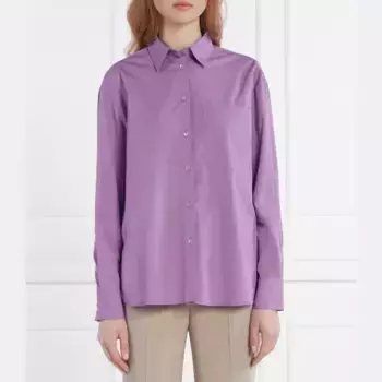 Велюровая рубашка стандартного кроя Max&Co., фиолетовый