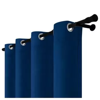 Велюровая штора с люверсами 140х250 см бирюзовая темно-бирюзовая непрозрачная штора для гостиной Voppi