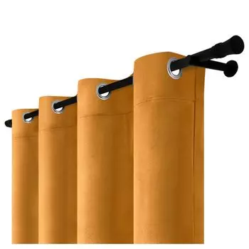 Велюровая штора с люверсами 140х260 см кремовая бархатная непрозрачная штора для гостиной Voppi