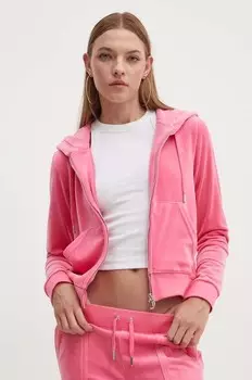 Велюровая толстовка Juicy Couture, розовый