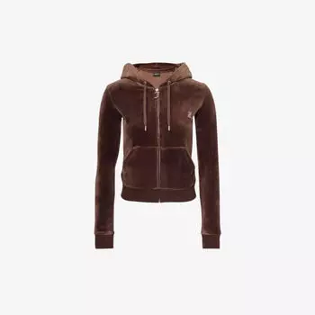 Велюровая толстовка robertson с логотипом Juicy Couture, коричневый
