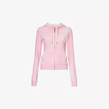 Велюровая толстовка Robertson с вышитым логотипом Juicy Couture, красный