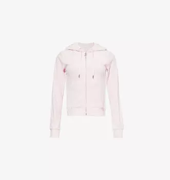 Велюровая толстовка с длинными рукавами и монограммой Madison Juicy Couture, красный