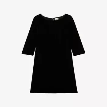 Велюровое платье мини Rififi с полурукавами Claudie Pierlot, цвет noir / gris