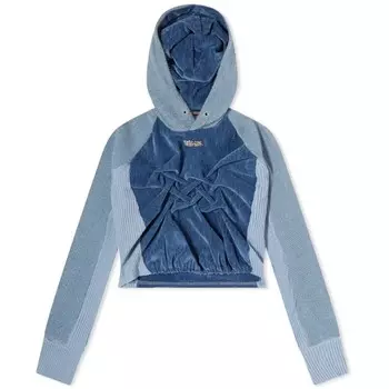 Велюровое плотное худи andersson bell wrinkle, синий