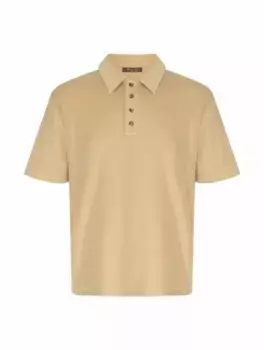 Велюровое поло Loro Piana, бежевый