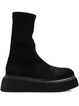 Велюровые ботильоны AGL, черный