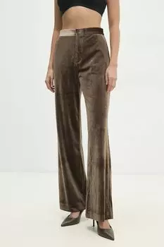 Велюровые брюки Answear.Lab, бежевый