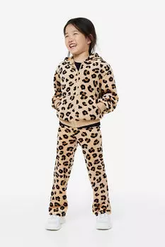 Велюровые брюки H&M, бежевый