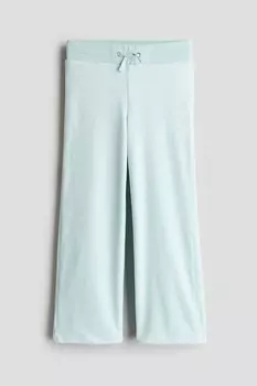 Велюровые брюки H&M, бирюзовые