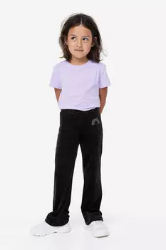 Велюровые брюки H&M, черный
