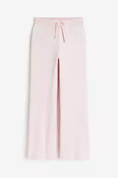 Велюровые брюки H&M, розовый
