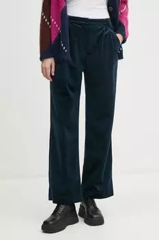 Велюровые брюки La Petite Franaise, темно-синий