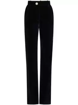 Велюровые брюки с завышенной талией Rabanne, черный