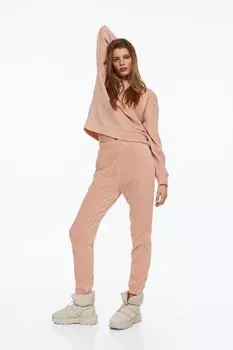 Велюровые джоггеры H&amp;M, пудрово-розовый