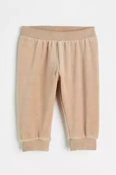 Велюровые джоггеры H&amp;M, светло-бежевый