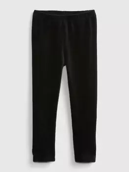 Велюровые леггинсы Gap, черный