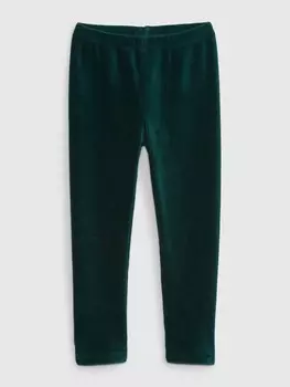 Велюровые леггинсы Gap, зеленый