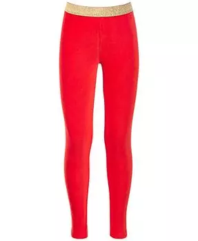 Велюровые леггинсы в рубчик для маленьких девочек Epic Threads, красный