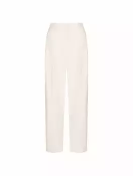 Велюровые широкие брюки TOTEME, белый