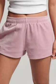 Велюровые шорты с логотипом Superdry, розовый
