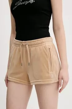 Велюровые шорты TAMIA Juicy Couture, бежевый