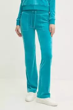 Велюровые спортивные брюки Del Ray Pant Juicy Couture, бирюзовый