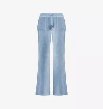 Велюровые спортивные штаны Caisa с расклешенным штанинами Juicy Couture, цвет bluestone