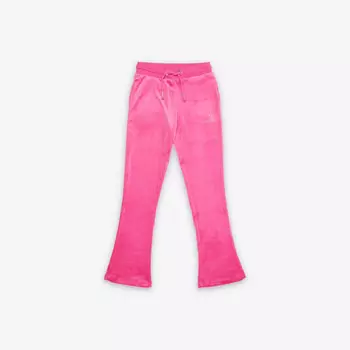 Велюровые спортивные штаны с расклешенным кроем Diamant-Text 7-16 лет Juicy Couture, фуксия