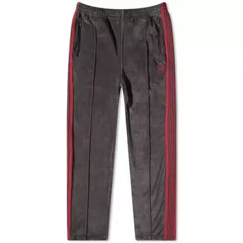 Велюровые узкие спортивные брюки Needles, темно-серый