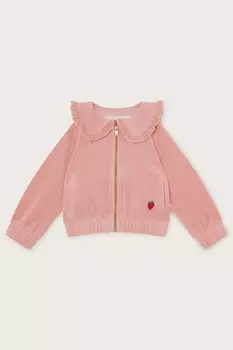 Велюровый бомбер Monsoon, розовый