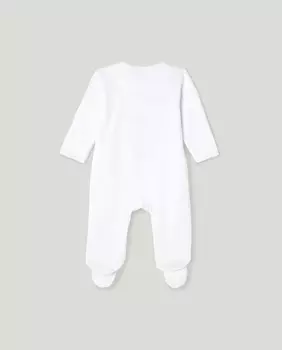 Велюровый комбинезон с принтом Микки Cotton Juice, белый