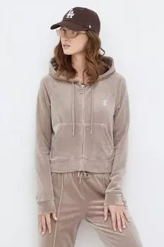 Велюровый свитшот Juicy Couture, бежевый