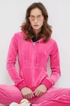 Велюровый свитшот Juicy Couture, розовый