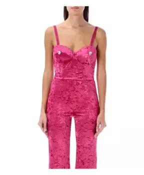 Велюровый топ бюстье Berry Rotate Birger Christensen, розовый