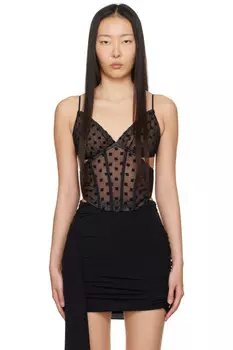 Велюровый топ Misbhv, черный