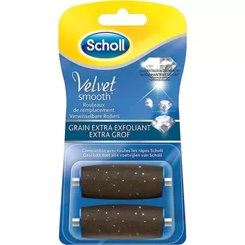 Velvet Smooth Express Pedi Crystal Diamonds Экстра отшелушивающие зерна Замена 2 рулона — 2 шт., Scholl