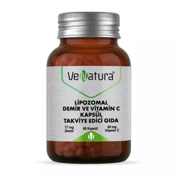 Venatura липосомальное железо и витамин C 60 капсул