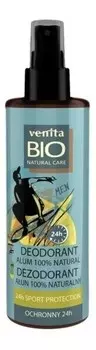 Venita Bio, Веган, Дезодорант защитный для мужчин Alum 100% Natural 24 ч, 100 мл
