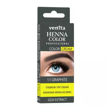 Venita Henna Color Cream хна для бровей и ресниц в креме 1.1 Графит 30г