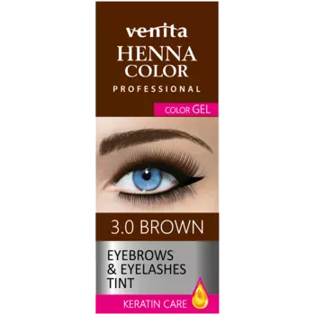 Venita Henna Color хна в геле для бровей 3.0 коричневая, 30 г