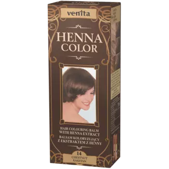 Venita Henna Color оттеночный бальзам с экстрактом хны для волос 14 каштановый, 75 мл