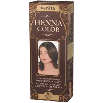 Venita Henna Color оттеночный бальзам с экстрактом хны для волос 15 каштановый, 75 мл