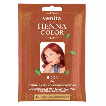 Venita Henna Color травяной краситель-кондиционер с натуральной хной 8 Рубин