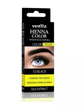 Venita, Professional Henna Color Cream Крем-хна для бровей 1.0 Черный 30г