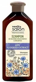 Venita Salon Professional Шампунь для поврежденных и ломких волос с льном, 500 мл